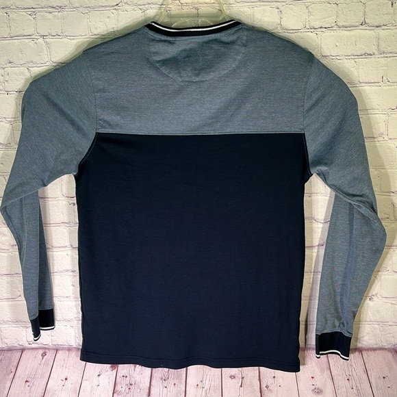 DENIM & FLOWER Men's Blue and Gray Long Sleeve Tee in Size: Medium - Picture 10 of 12